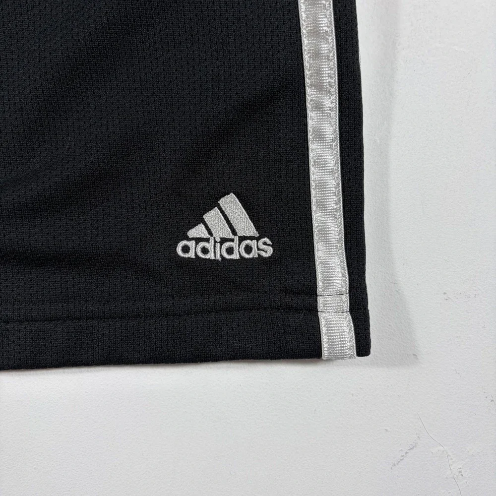 Adidas Athletic Shorts Mens 2XL Climalite Mesh 3-Stripe Black Performance